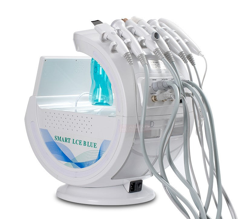 7 in 1 Smart Ice Blue Multifunctional Facial Care Instrument Facial Deep Cleansing Hydrating Microdermabrasion Machine