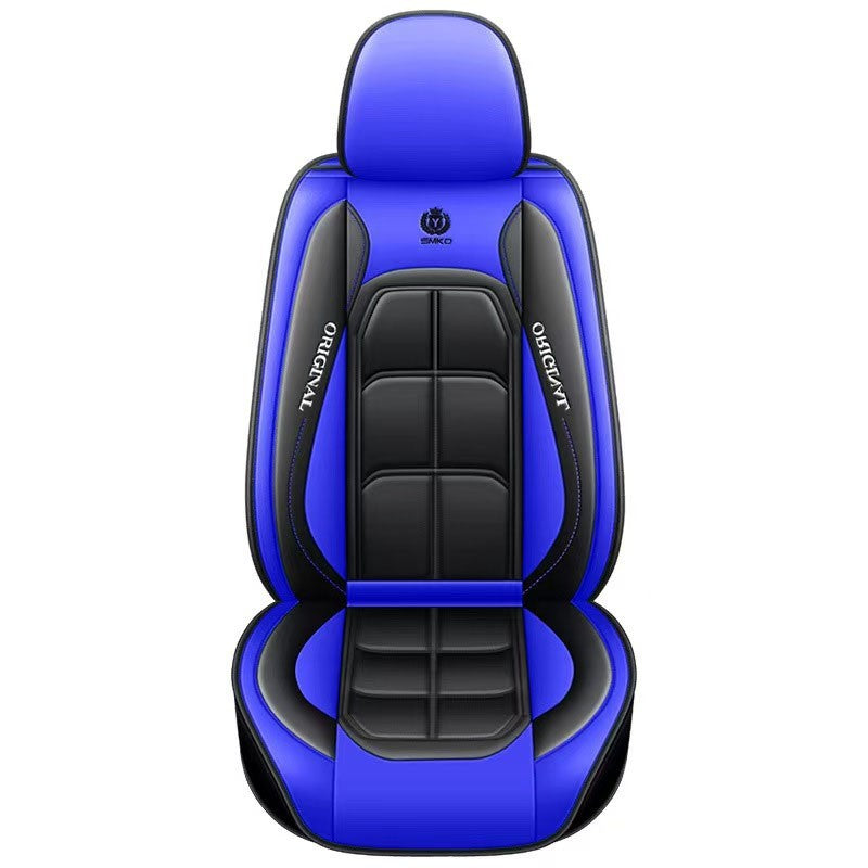 All inclusive seat cover, full leather car seat cushion, single seat driver and passenger seat cover, all season universal pad