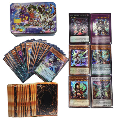 Yu Gi Oh Cards PACK DE DEUS EGÍPCIO Deck de Cartas Inglês TCG Holográfico Dourado Dragão Branco Jogo de Duelo Coleção de Cartas com Caixa de Lata