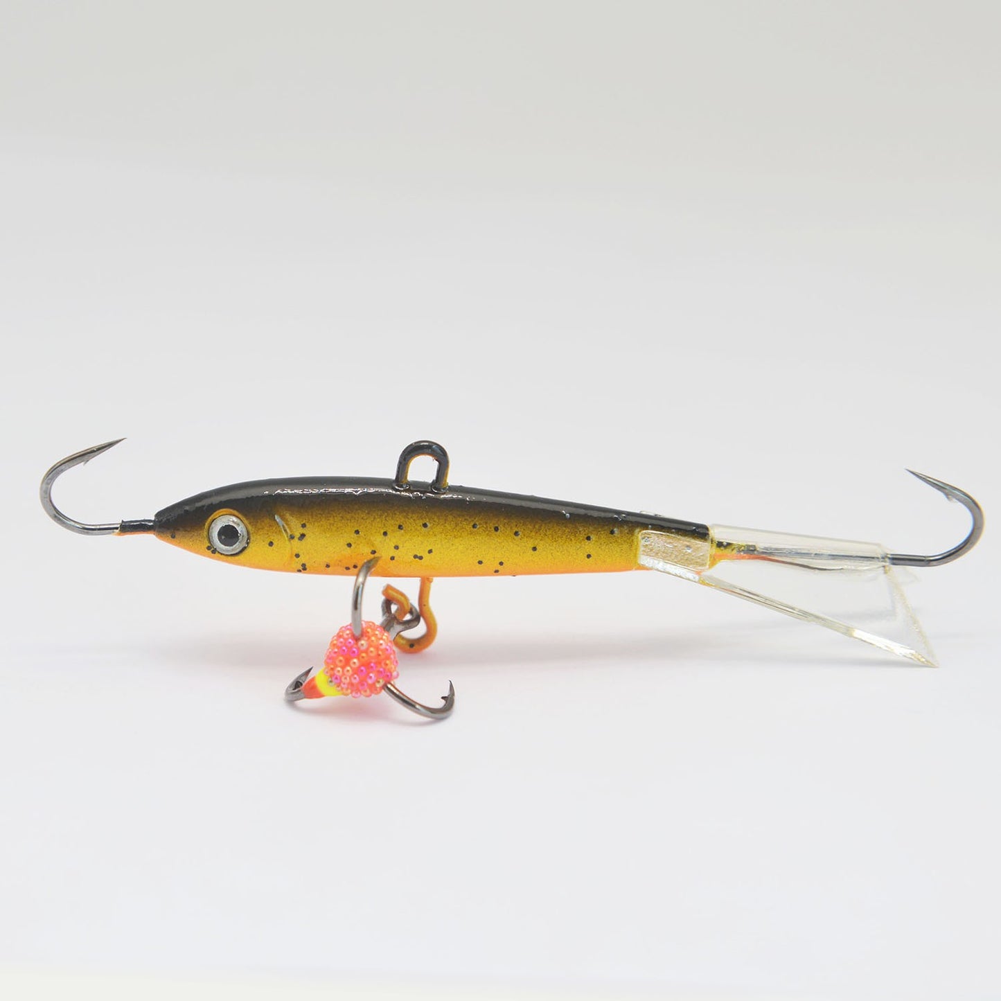 Iscas de Pesca no Gelo com Asas Glide Tail Jigging Vertical para Robalo, Perca, Walleye, Lúcio e Peixe-Sol