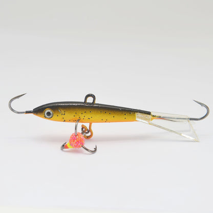 Iscas de Pesca no Gelo com Asas Glide Tail Jigging Vertical para Robalo, Perca, Walleye, Lúcio e Peixe-Sol