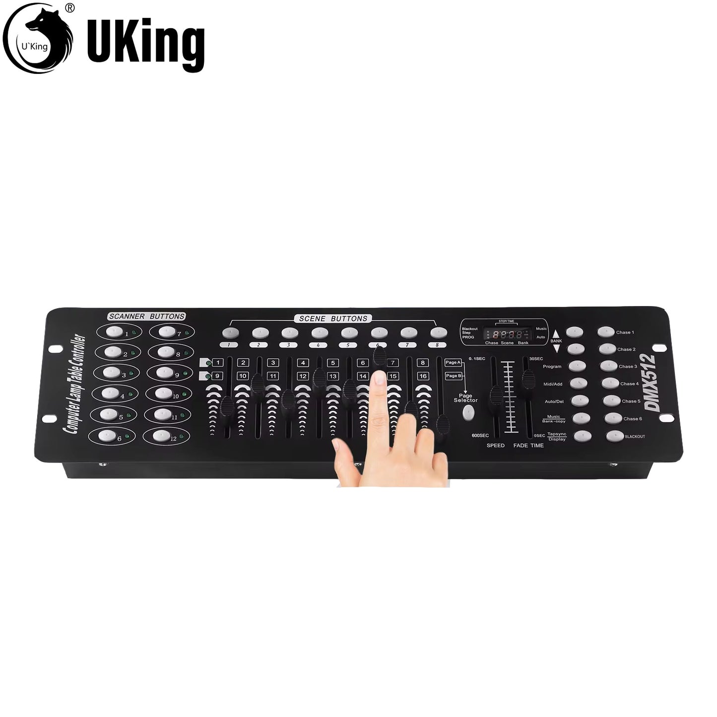 U`King DMX 512 Controller 192 Channel DMX Console Stage Light Console For Party DJ Disco Lights Show Night Club