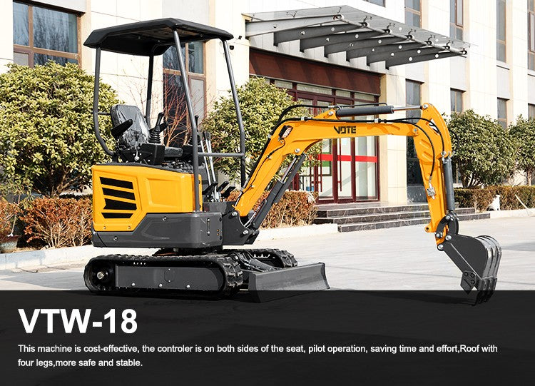 Mini Escavadeira 1 Ton Motor Kubota EURO 5 China Barato 2 Ton Escavadeira de Esteira 1.8 Ton para uso doméstico Escavadeira agrícola de 3 Ton para venda personalizada