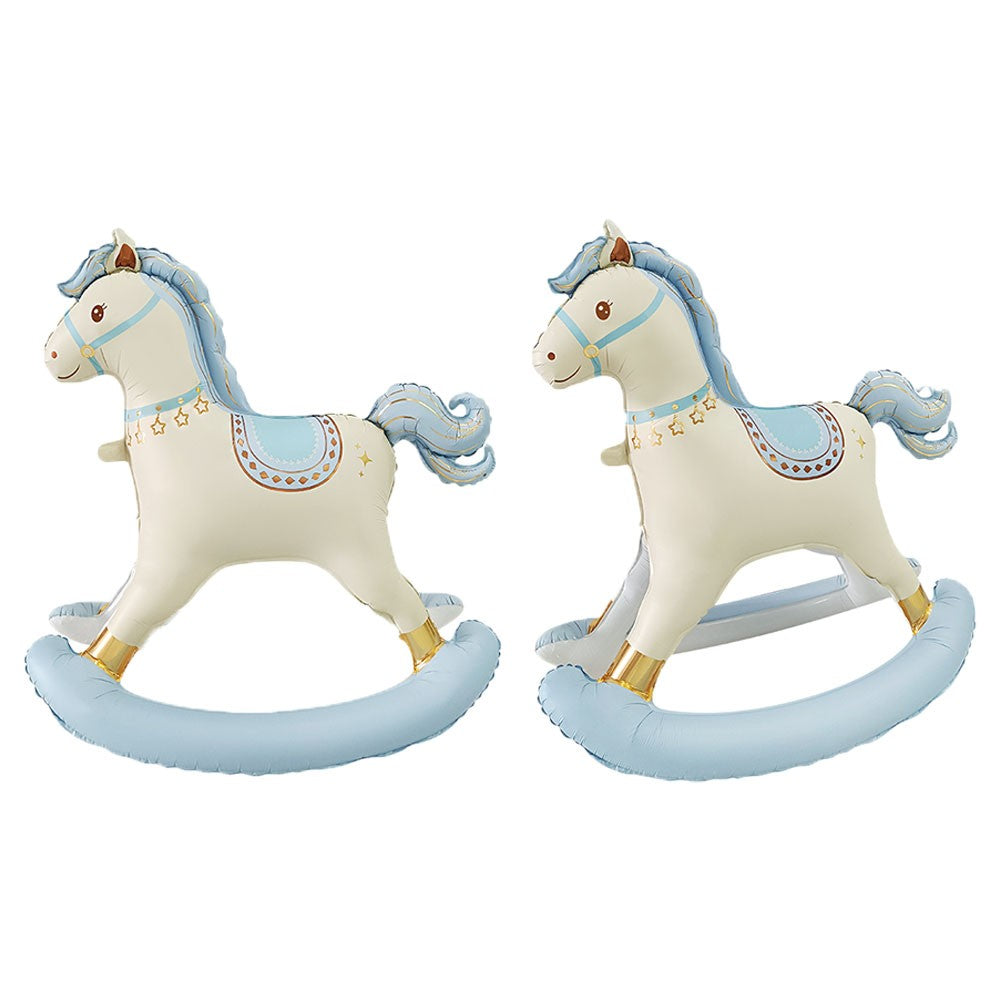 Cartoon 3D Standing Horse Foil Balloon Cartoon Matte Retro Horse Birthday Party Baby Shower Decoration Aluminum Foil Balloons