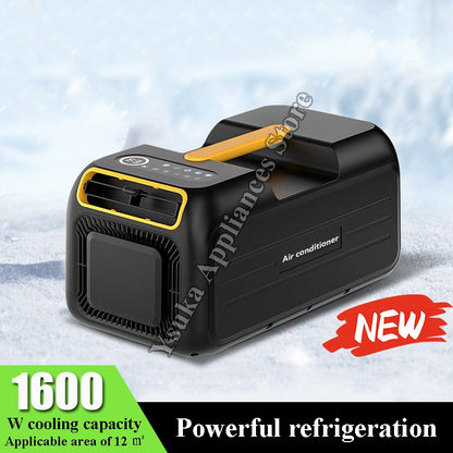 Ar condicionado portátil móvel para acampamento ao ar livre, doméstico, refrigeração única, máquina tudo-em-um sem unidade externa