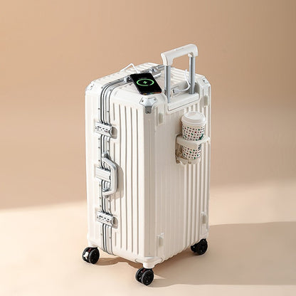 2024 New Durable Large Capacity Luggage Sets Suitcase USB Charging Men Carry-On Boarding Travel 24/26/28/30/34