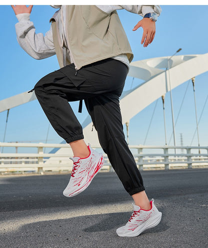 Fluorescence  Running Shoes Carbon Board Marathon Men Sports Lightweight Women's Comfortable Athletic Nonskid Sneakers Casual