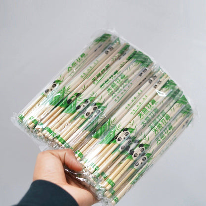 100 Pares de Pauzinhos Descartáveis de Bambu para Restaurante Embalados Individualmente Hashi Sushi Comida Talheres