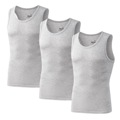 3Pcs/Pack Solid Color Men's Tank Top Sleeveless Undershirts Men Vest Gym T-Shirt High Quality Bamboo Fiber Man Singlets Sports