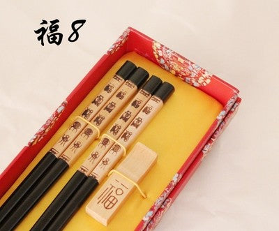 Hashis de madeira 2 pares com descanso características chinesas China Affairs apresenta melhor presente pauzinhos lembrança