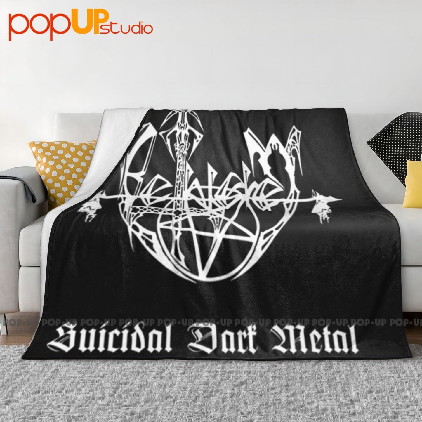 Bethlehem Suicidal Dark Metal Manta Acolchoada Ultrassuave Cobertor Fofo de Inverno Colchas