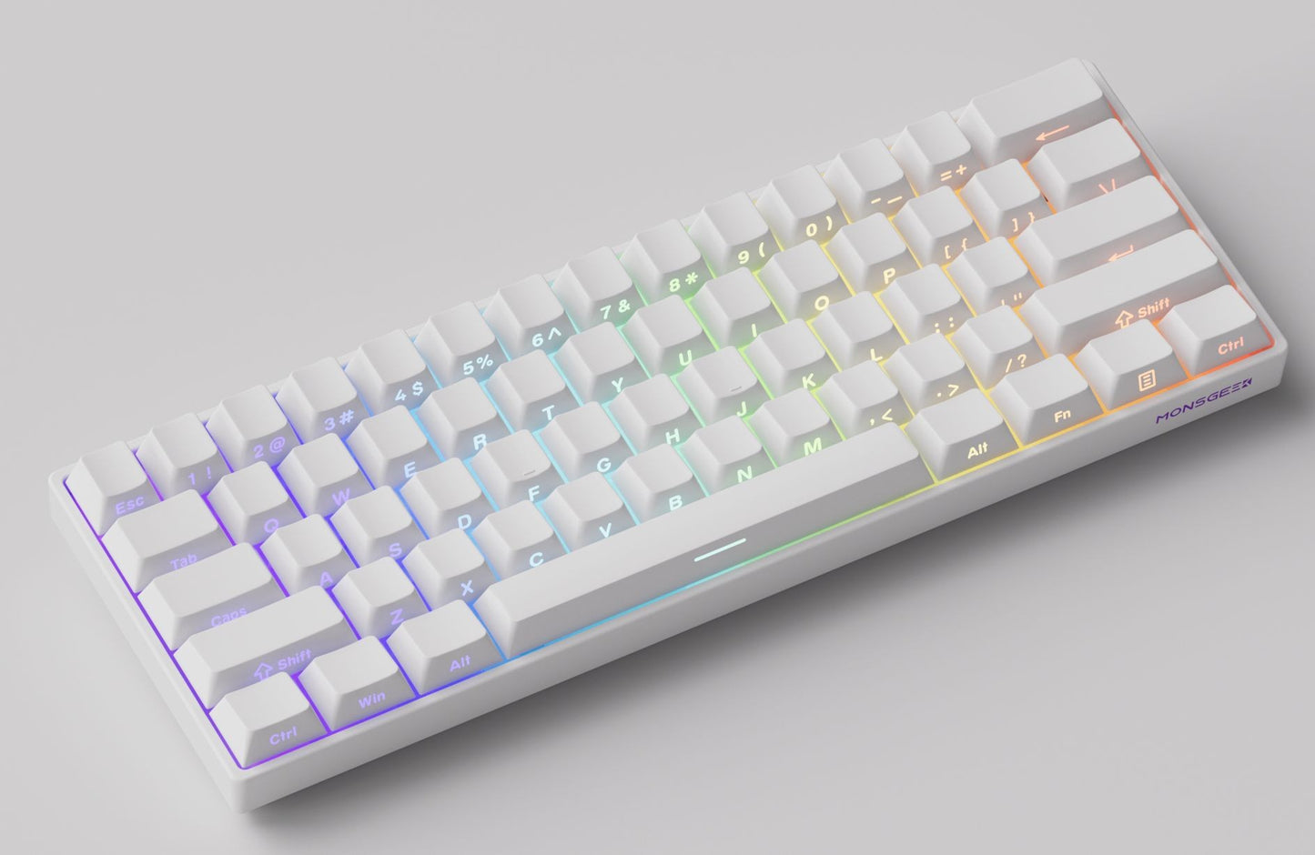 Akko MonsGeek FUN60 Teclado Mecânico Interruptor Magnético Teclados Gamer 60% Gatilho Rápido 0,01mm 8K ARGB HE/TMR Teclado Personalizado