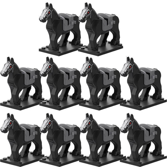Medieval Zoo Building Blocks Character Accessories Mounts Animals Deer Elephants Camels Wolves Warhorses Bricks Toy Gifts K080