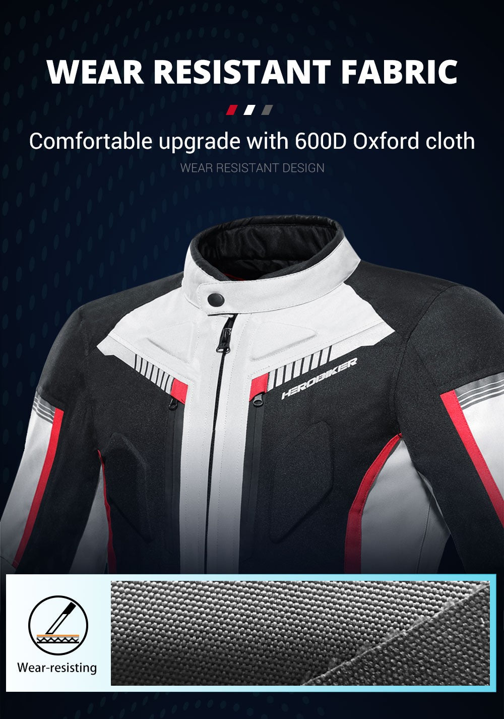 HEROBIKER Waterproof Motorcycle Jacket Man Racing Jacket Wearable Motorcycle Pants Moto Clothing With EVA Protection