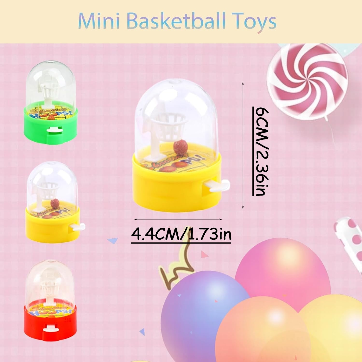 10/100pcs Mini Finger Basketball Shooting Game Handheld Desktop Table Basketball Game Toys Fidget Game Birthday Party Supplies
