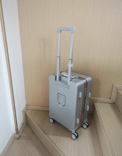 Nova Mala de Alta Qualidade 20" de Bordo para Viagem Trolley Bag Estrutura de Alumínio Atualizada com Trava Bagagem de Rodinhas Material ABS+PC