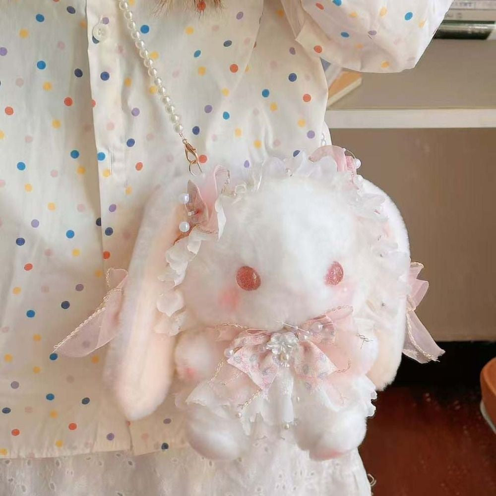 Kawaii Bunny Bag Princess Lolita Shoulder Bag Long-eared Rabbit Sweet Crossbody Bags