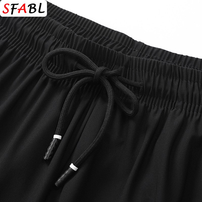 Sports Shorts Men Summer Quick-drying Breathable Drawstring Shorts Male Beach Short Pants for Men New Gym Fitness Bottom Summer