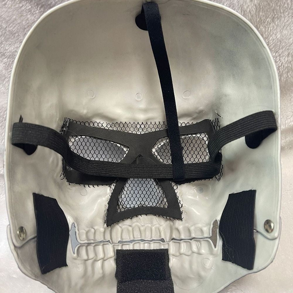 Bloody Effect Moving Mouth Skull Mask Realistic Full Face Halloween Skull Masks Funny Spooky Scary Skull Headgear for Women Men