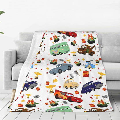 Cars Lightning McQueen 95 Flannel Blanket Life Is A Highway Super Warm Throw Blanket for Couch Bed Picnic Bedspread Sofa Bed