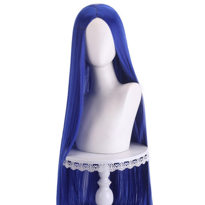Peruca de Cosplay Longa Lisa Divisão Central Loiro Rosa Vermelho Roxo Resistente ao Calor Cabelo Sintético