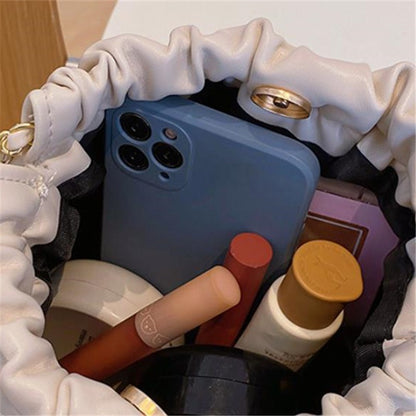 Chic Quilted Embroidered Thread Pu Women's Bag Fashion Chain Single Shoulder Bag, Stylish Crossbody Bag Perfect for Everyday Use