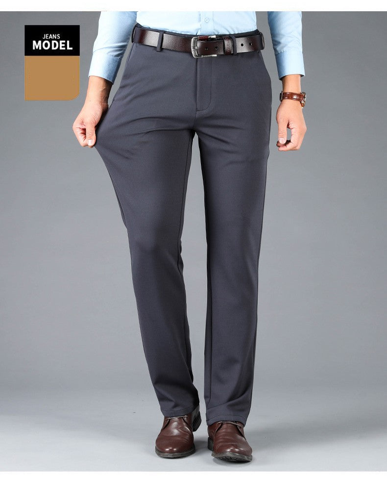 Calça Masculina Social Esporte Fina Primavera Outono Calças Pretas Azul Marinho Calça Social Masculina Calça Reta Esportiva Elegante Tamanho Grande