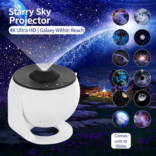 360° Rotating Galaxy Night Light Projector Starry Sky Planetarium Lamp Perfect Christmas Gift for Kids Bedroom Holiday Decor