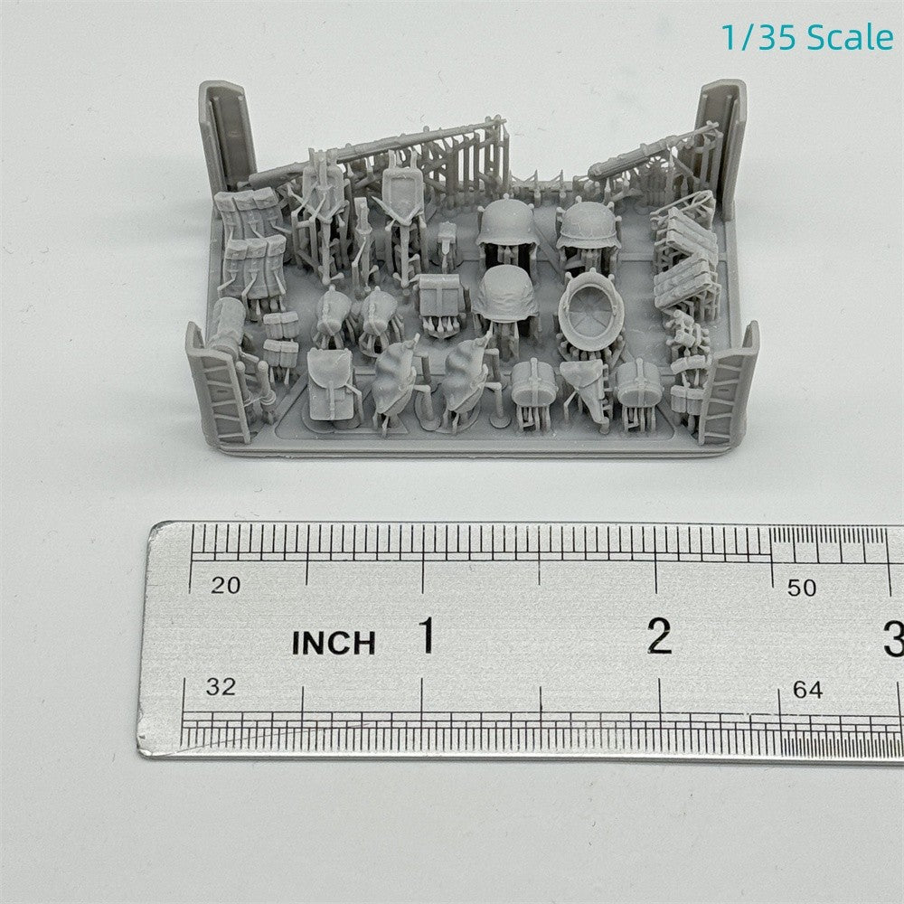 Classic 1/16 1/35 Equipamento de Infantaria Individual Alemão Kit Modelo em Resina Miniatura Acessórios de Cenário para Diorama de Jogos de Guerra