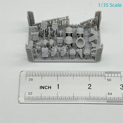 Classic 1/16 1/35 Equipamento de Infantaria Individual Alemão Kit Modelo em Resina Miniatura Acessórios de Cenário para Diorama de Jogos de Guerra