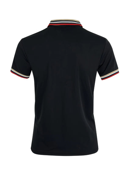 Men Summer Solid Casual Office Breathable Cotton Polo Shirt Fashion Brand Male Business High Quality Striped Short Sleeve Top