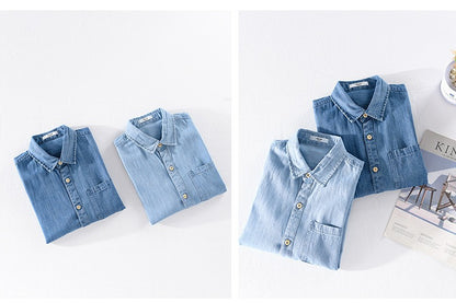 Men Denim Shirt , Thin Summer Half Sleeve Casual Top, Loose Trendy Handsome Short Sleeve ?Camping Denim Short Sleeve Jacket