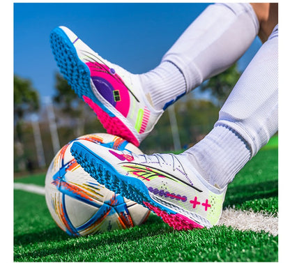 Soccer Shoes Men's Football Field Boots Grass Training Society Sports Soccer Cleats Without ShoeLaces Crampons De Football