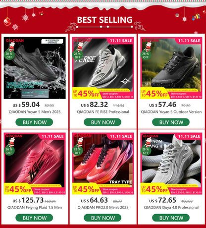 QIAODAN Feiying Plaid 1.5 Men 2025 Marathons Running Shoes Anti-slip Professional Shock-Absorbant Breathable Sneakers BM23240290