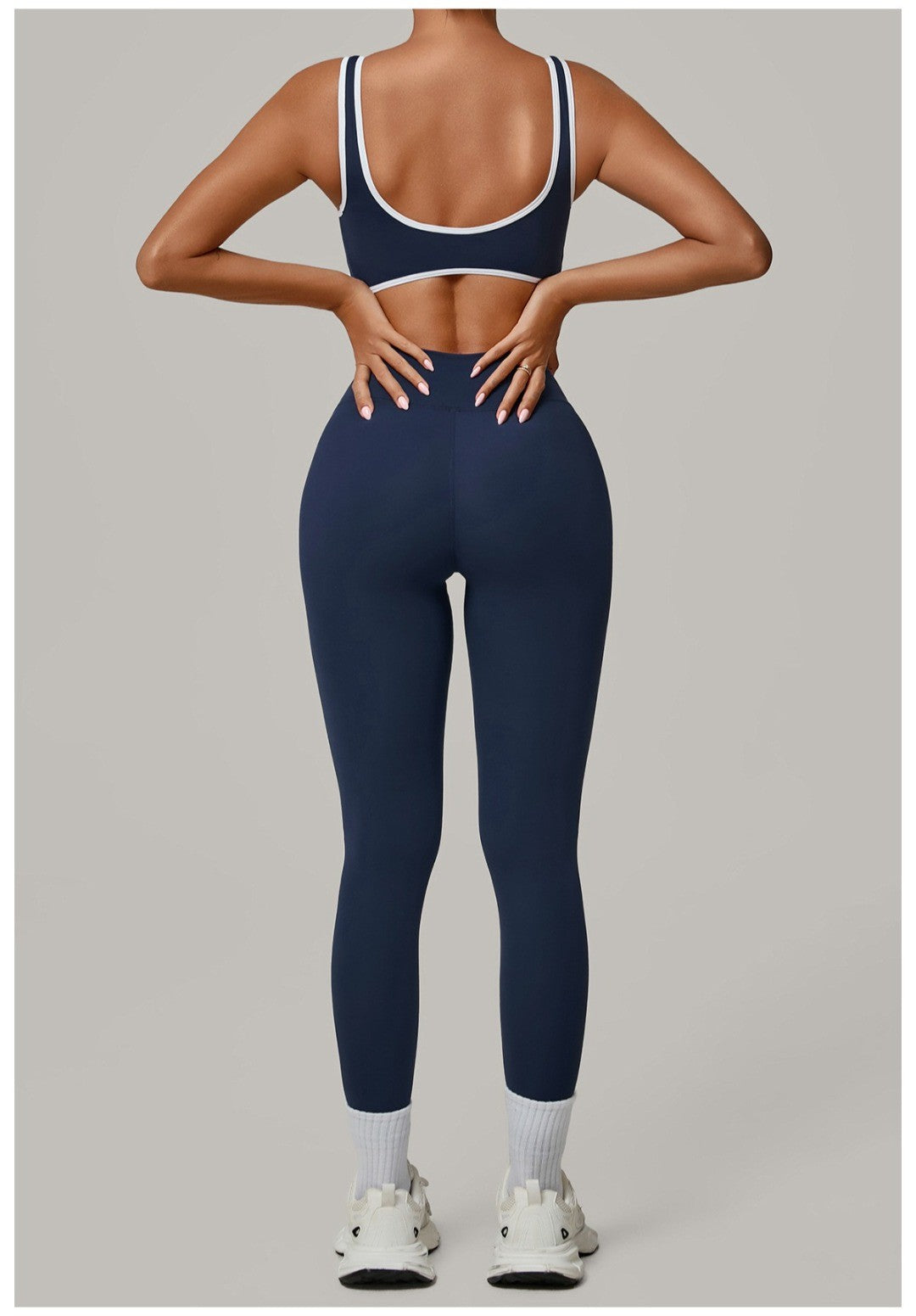 Yoga Suit Sports Fitness High Waist Peach Hip Tight Removable Padding Sports Bra Outfit Running Workout Clothes Gym Leggings Set
