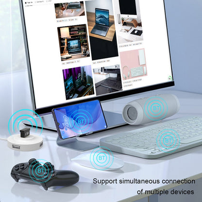 Adaptador Bluetooth 5.3 USB Compatível com Windows 11/10/8.1 Receptor de Música Plug&Play Mini Transmissor para PC Desktop