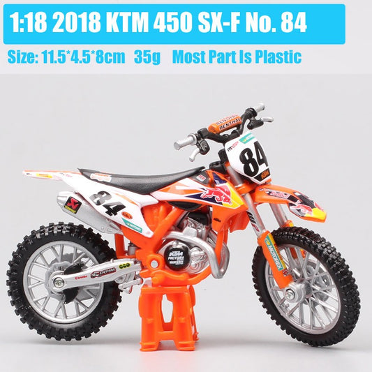 Modelo de motocicleta Maisto KTM 450 SX SXF EXC Racing RC 8C RC390 690 SMC R 640 Duke II Rally de escala 1/18 Diecast Veículos de Moto de Trilha