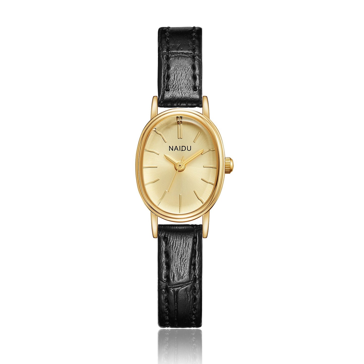 Elegant and fashionable ladies watch simple smooth dial oval case ladies quartz watch