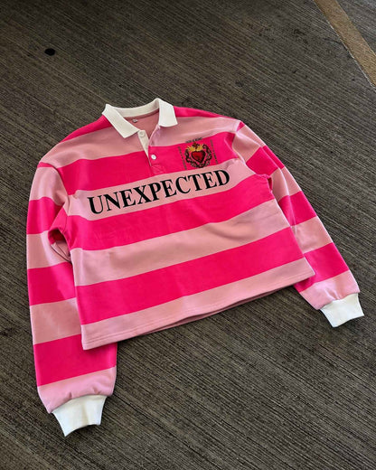 Hip Hop Stripe Pretty Girls Shirt America Harajuku Fashion Letter Print Polo Shirts Y2k Retro Men Women Long Sleeved T Shirt