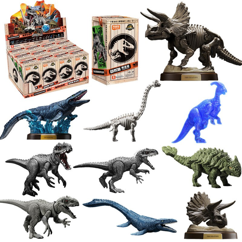 BLOKEES Original Jurassic World V02 Jurassic Park Indominus Rex Dinossauros Modelo Montado Figura de Ação Colecionar Brinquedos Presente