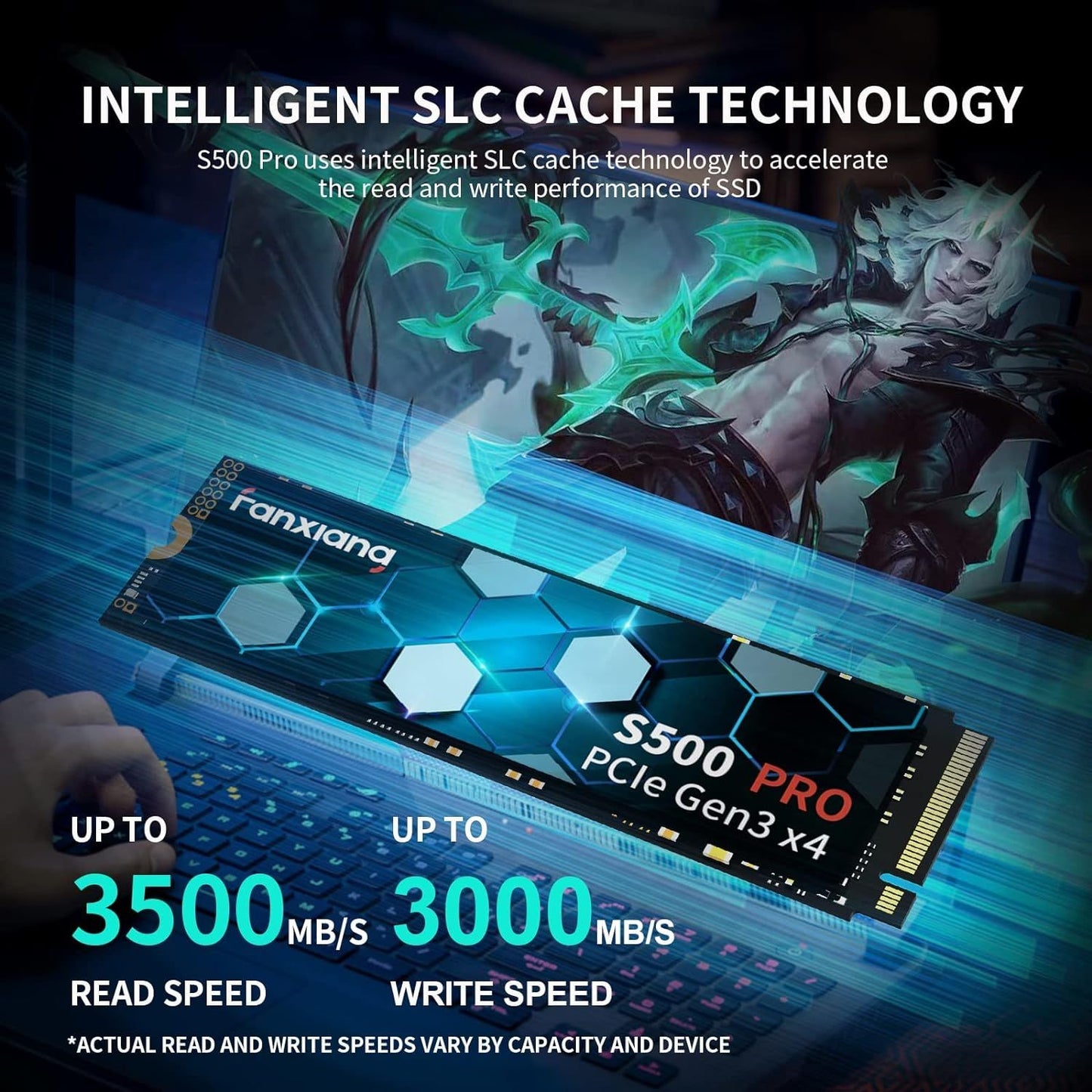 Fanxiang S500 Pro M.2 SSD Disco Rígido 1TB 2TB 3500MB/s NVMe M2 SSD 512GB PCIe 3.0 Unidade de Estado Sólido Interna Para Notebook PC de Mesa