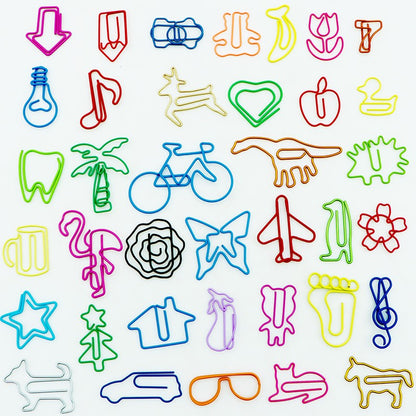 20Pcs Colourful Bookmark Holder Office Supplies Bookmark Holder Colourful Paperclip Cute Cartoon Paperclip Random pattern