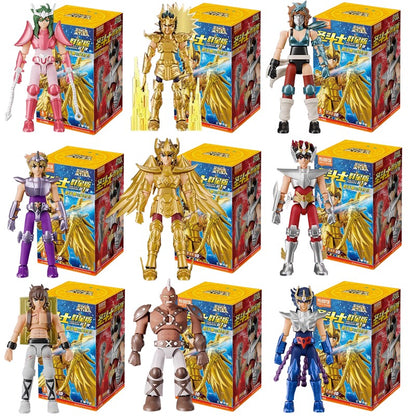 Blokees Galaxy Versão Gold Saint Boneco de Ação Libra Dohko Sagitário Campeão Seiya Mu Aiolia Brinquedos de Montar Presente Infantil