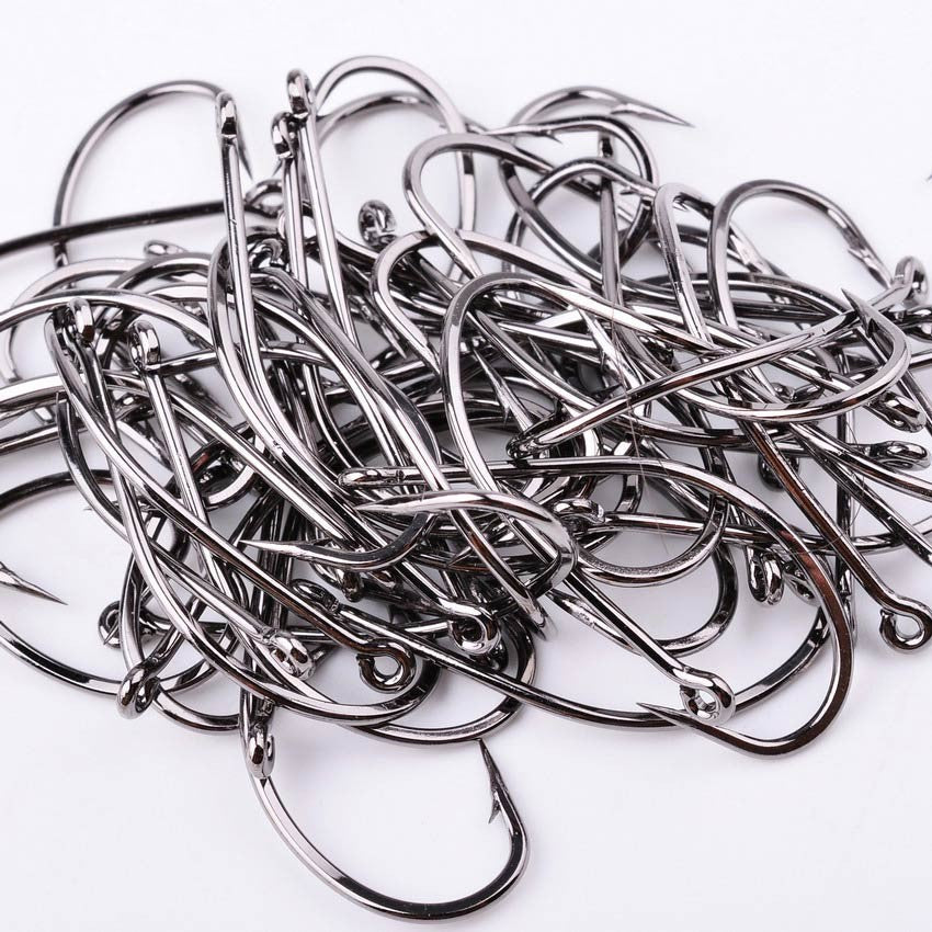 50pcs 10pcs Coating High Carbon Stainless Steel Barbed Carp Fishing Hooks Pack with Retail Original Box Fishing Hook Tackle