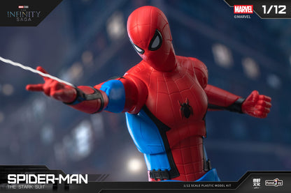 Kit de Modelo Homem-Aranha Fondjoy Escala 1/12 Figura de Ação Articulada Traje Stark da Saga do Infinito Brinquedo Infantil de Presente