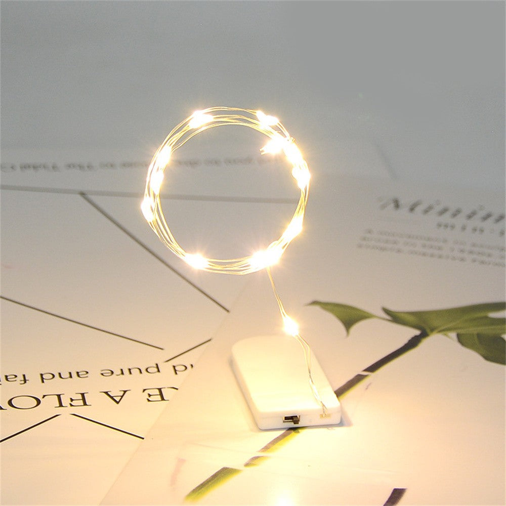 2M 20LED Battery Operated Fairy Lights Mini Copper Wire Firefly String Lights for Indoor Outdoor Wedding