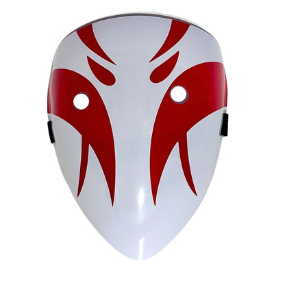 5 Pcs Creepy White Halloween Full Face Mask, Scary Smile / Sad / Cross Eye Print Mask for Adults Halloween Costume and Party