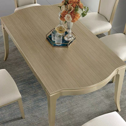 Modern simple household dining table and chair combination American light luxury dining table