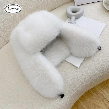 Fluffy Imitation Mink Fur Bomber Hats Women's Autumn and Winter Korean Version Plush Hat Female Ins Blogger Cycling Cold Hat