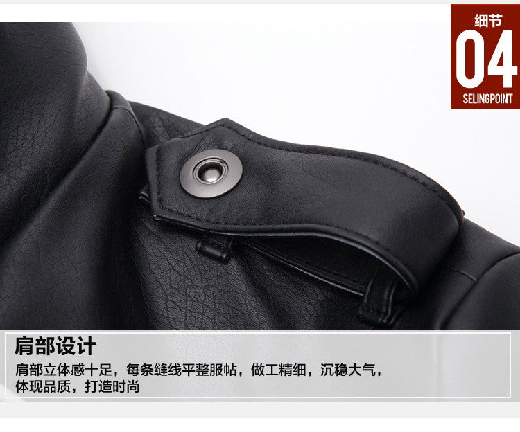 CosZtkhp Double Collars!Game Prototype Alex Mercer PU Leather Jacket Winter Coat Halloween Cosplay Costumes for Women/Men M-4XL